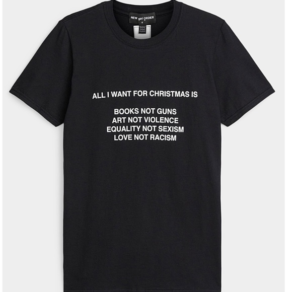 New Girl Order oversized Christmas wishes  values tee made in UK NWT - Picture 1 of 7